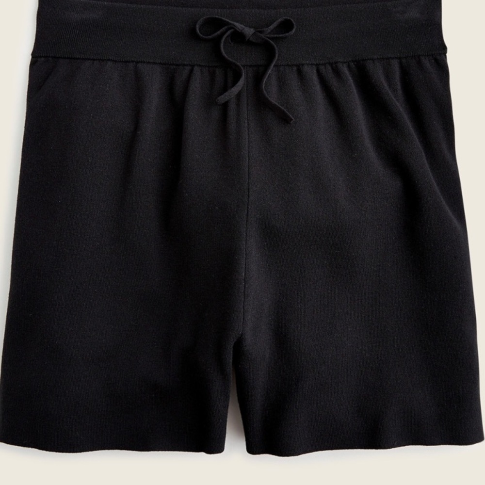 J. Crew Black Knit Drawstring Waist Shorts Size M